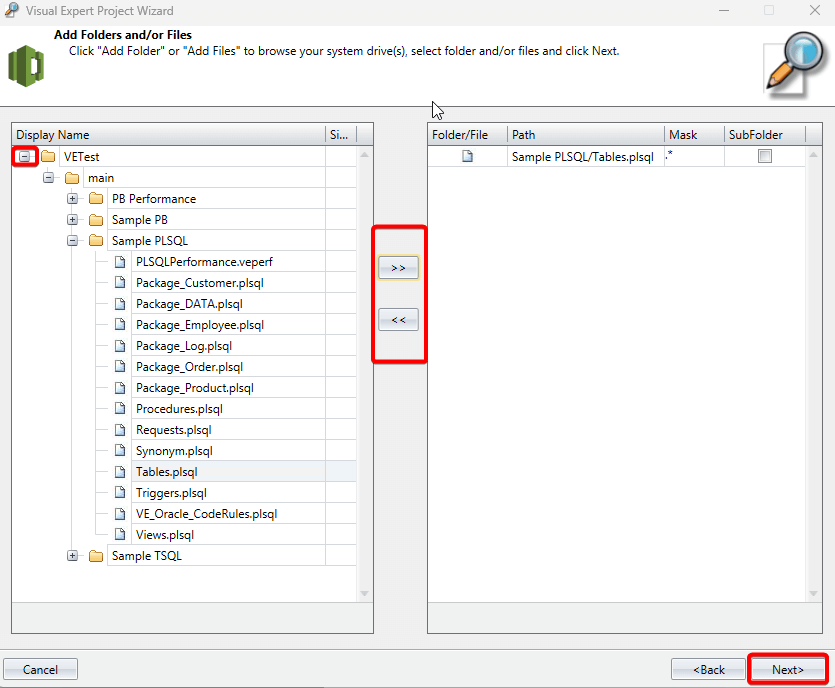 Select Oracle Folder/Files